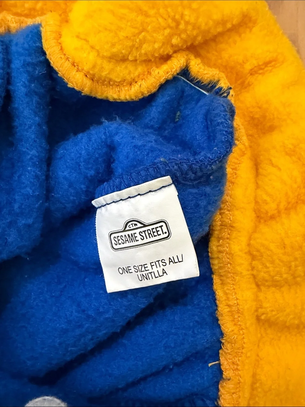 Vintage fleece Sesame Street Elmo Velcro winter hat infant size 1998